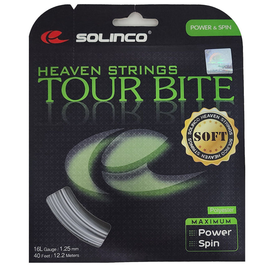 Solinco Tour Bite Soft 16L/1.25 Tennis String (Silver) - RacquetGuys.ca