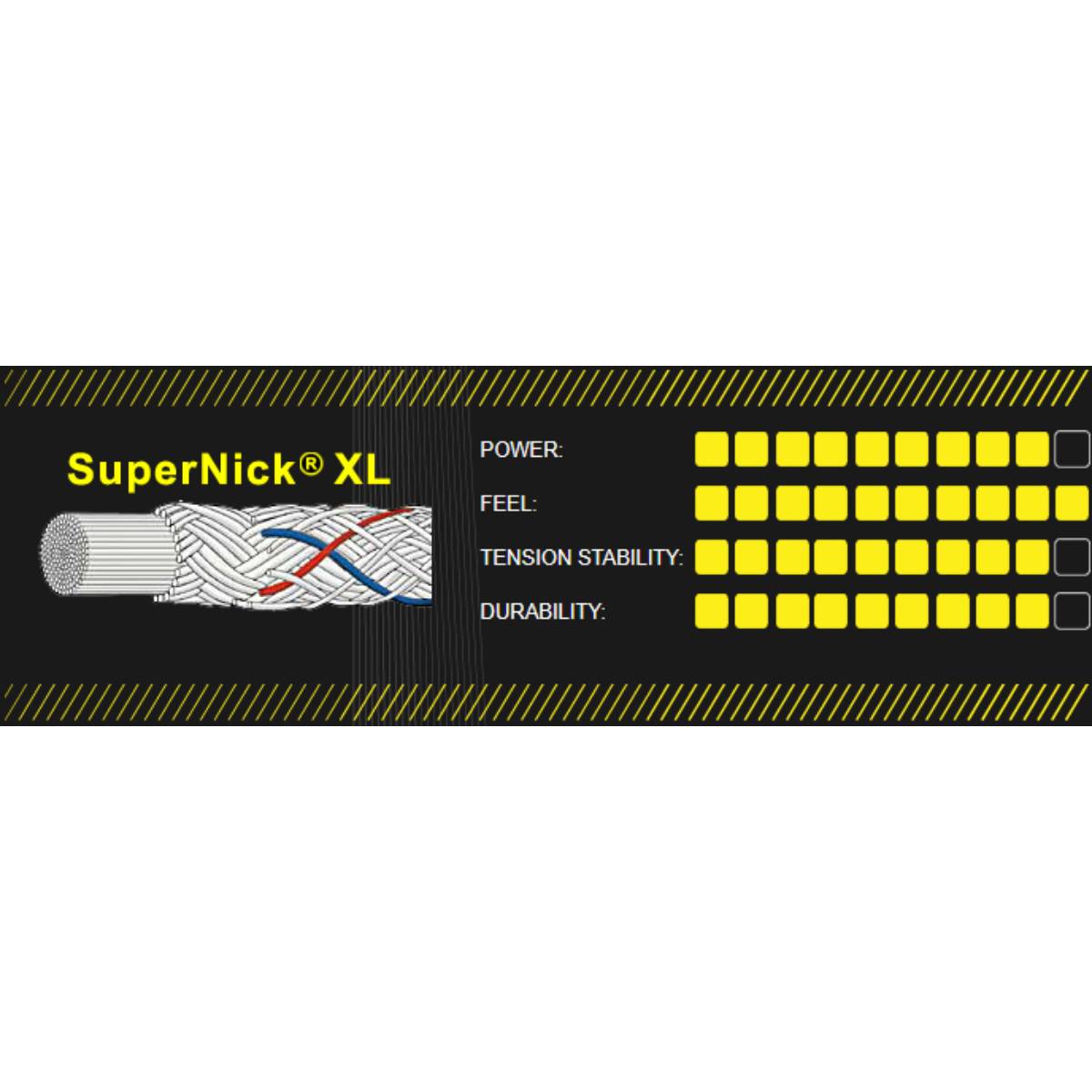 Ashaway SuperNick XL 17 Squash String Reel (White/Blue/Red) - RacquetGuys.ca