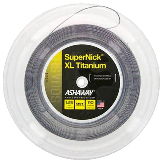 Ashaway SuperNick XL Ti 17 Squash String Reel (Silver/Red/Blue) - RacquetGuys.ca