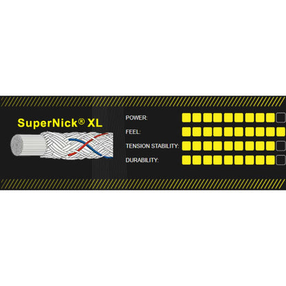 Ashaway SuperNick XL 17 Squash String (White/Blue/Red) - RacquetGuys.ca