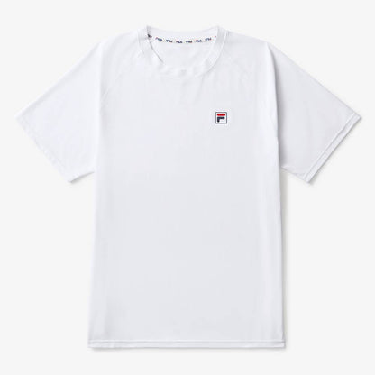 Fila Men's Short Sleeve Crewneck Top (White) - RacquetGuys.ca