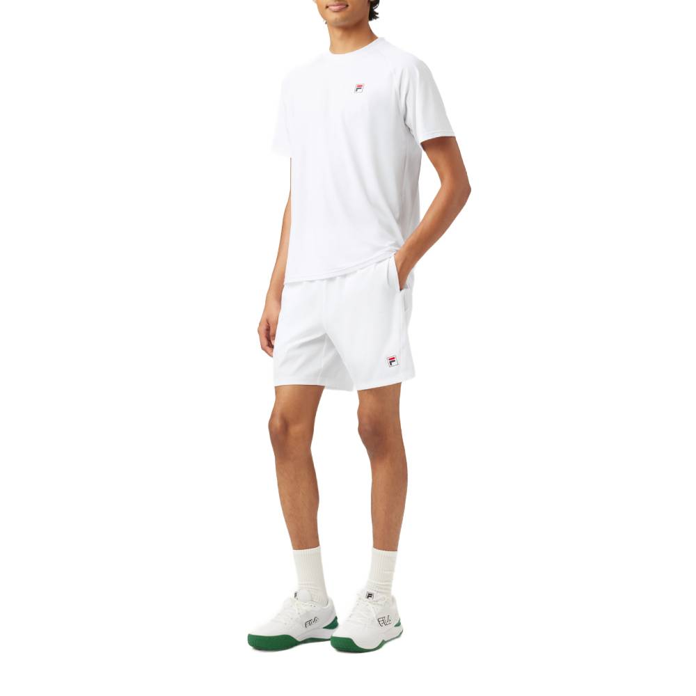 Fila Men's Short Sleeve Crewneck Top (White) - RacquetGuys.ca