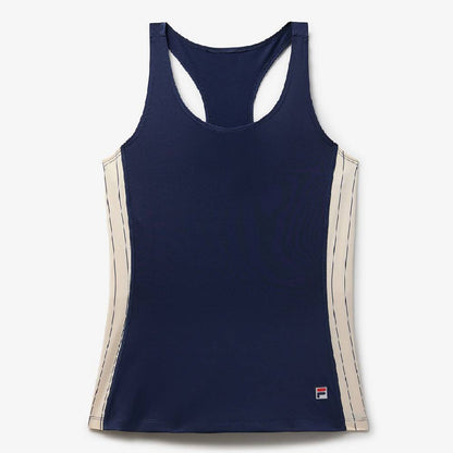 Fila Women's Performance Iconic Racerback Tank Top (Navy/Gardenia) - RacquetGuys.ca