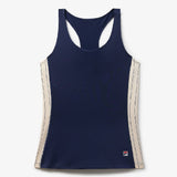 Fila Women's Performance Iconic Racerback Tank Top (Navy/Gardenia)