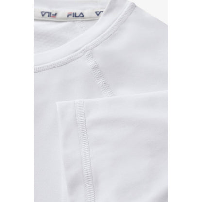 Fila Women's Essentials Short Sleeves Mesh Back Top (White) - RacquetGuys.ca