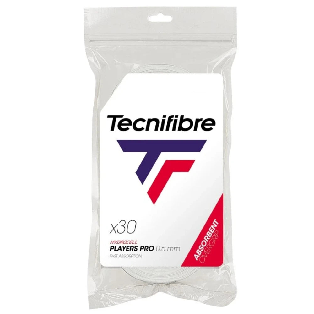 Tecnifibre Players Pro Overgrip 30 Pack (White) - RacquetGuys.ca