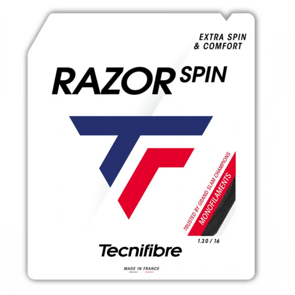 Tecnifibre Razor Spin 16/1.30 Tennis String (Carbon) - RacquetGuys.ca