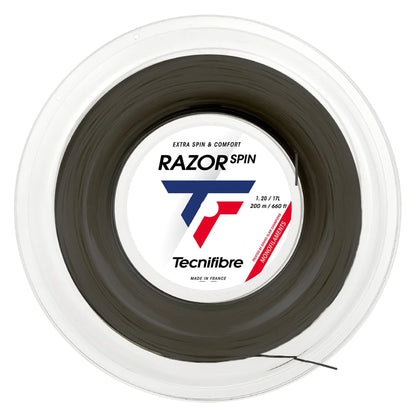 Tecnifibre Razor Spin 17/1.25 Tennis String 200m Reel (Carbon) - RacquetGuys.ca