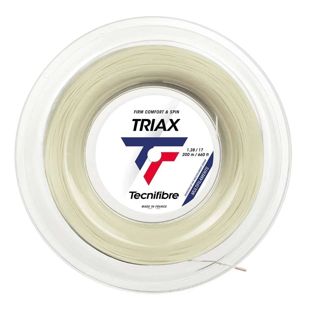 Tecnifibre Triax 17/1.28 Tennis String Reel 660 ft (Natural)