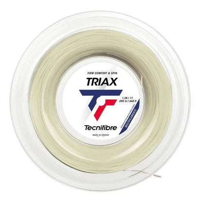 Tecnifibre Triax 17/1.28 Tennis String Reel 660 ft (Natural)