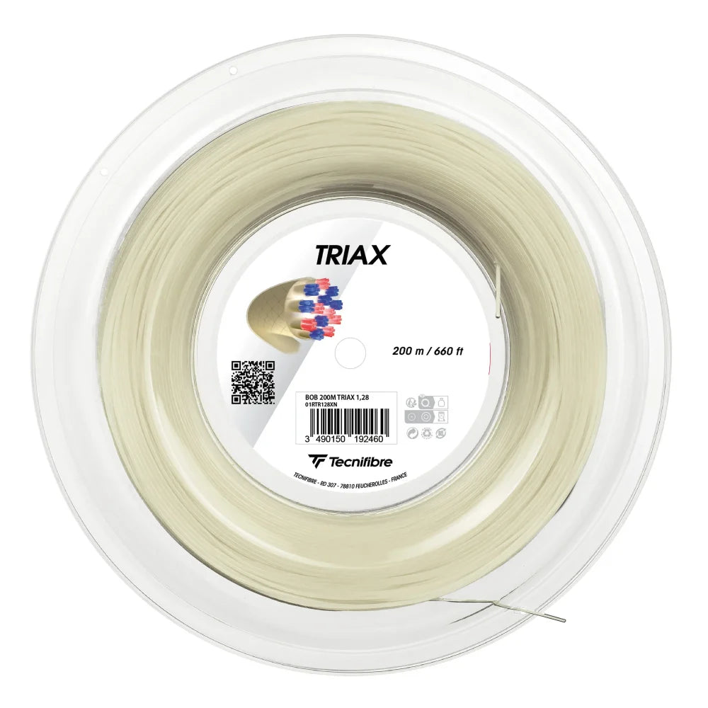 Tecnifibre Triax 17/1.28 Tennis String Reel 660 ft (Natural)