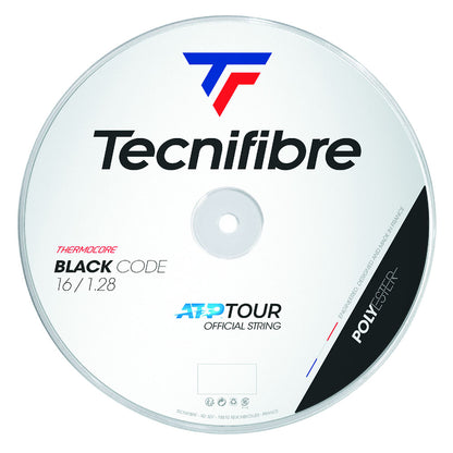 Tecnifibre Black Code 16/1.28 Tennis String Reel (Black) - RacquetGuys.ca