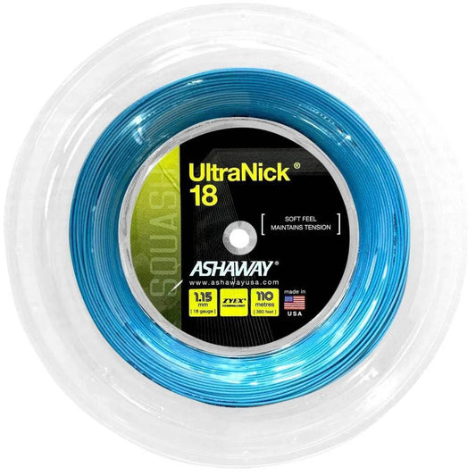 Ashaway UltraNick 18 Squash String Reel (Blue) - RacquetGuys.ca