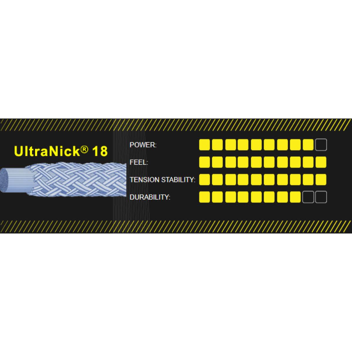 Ashaway UltraNick 18 Squash String (Blue) - RacquetGuys.ca