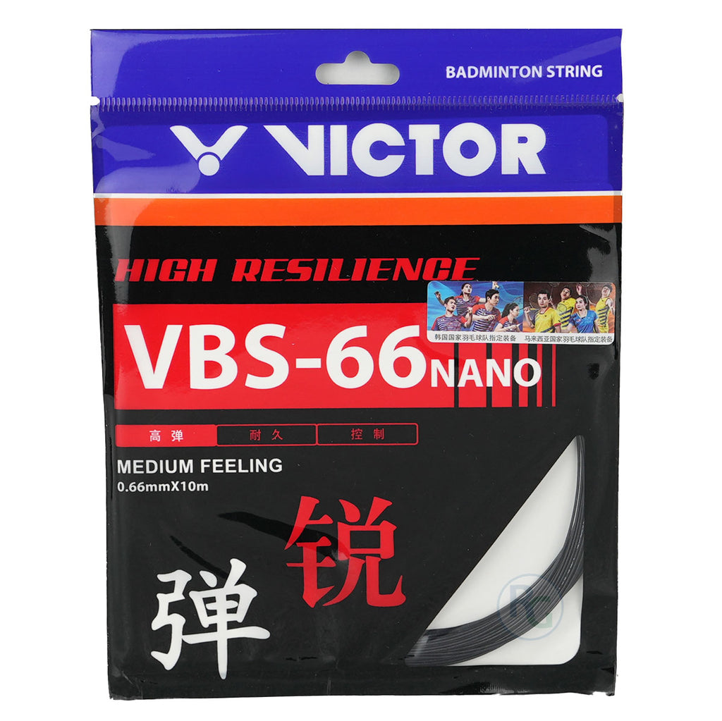 Victor VBS-66 Nano Badminton String (Black) - RacquetGuys.ca