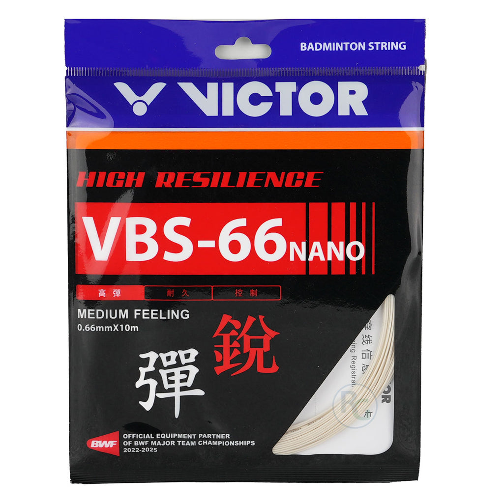 Victor VBS-66 Nano Badminton String (White) - RacquetGuys.ca