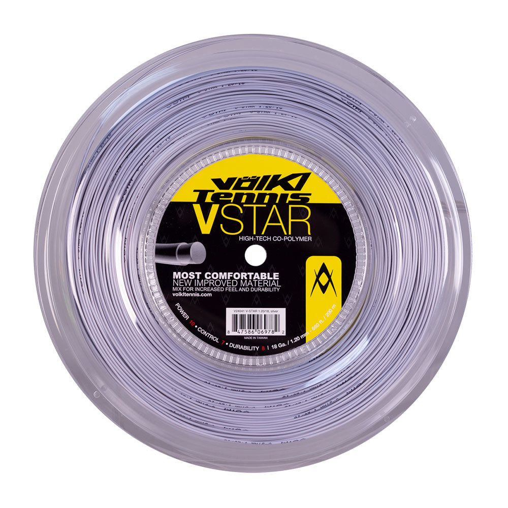 Volkl V-Star 18/1.20 Tennis String Reel (White) - RacquetGuys.ca