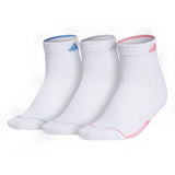 adidas Women's Cushioned II Low-Cut Socks 3 Pack (White) - RacquetGuys.ca