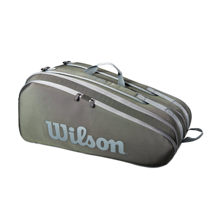 Wilson Tour 12 Pack Racquet Bag Dark Green - RacquetGuys.ca