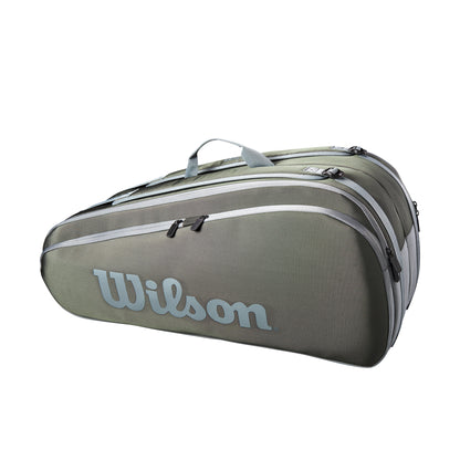 Wilson Tour 12 Pack Racquet Bag Dark Green - RacquetGuys.ca