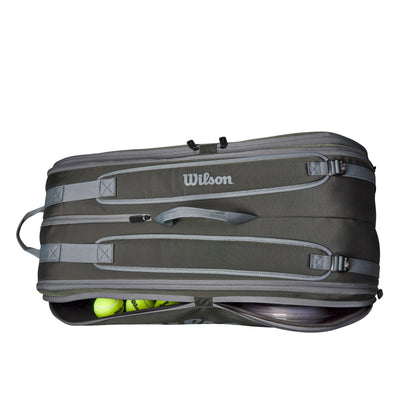 Wilson Tour 12 Pack Racquet Bag Dark Green - RacquetGuys.ca