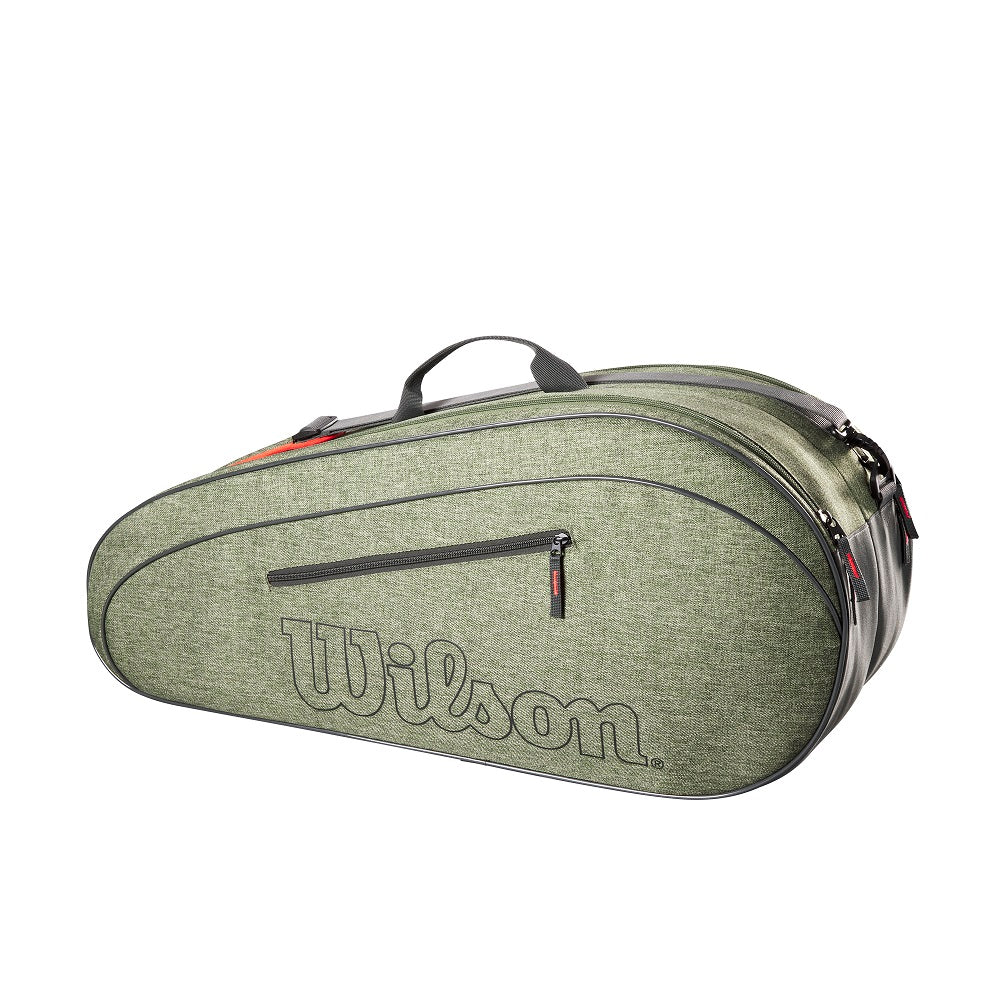Wilson Team 6 Pack Racquet Bag (Heather Green) - RacquetGuys.ca