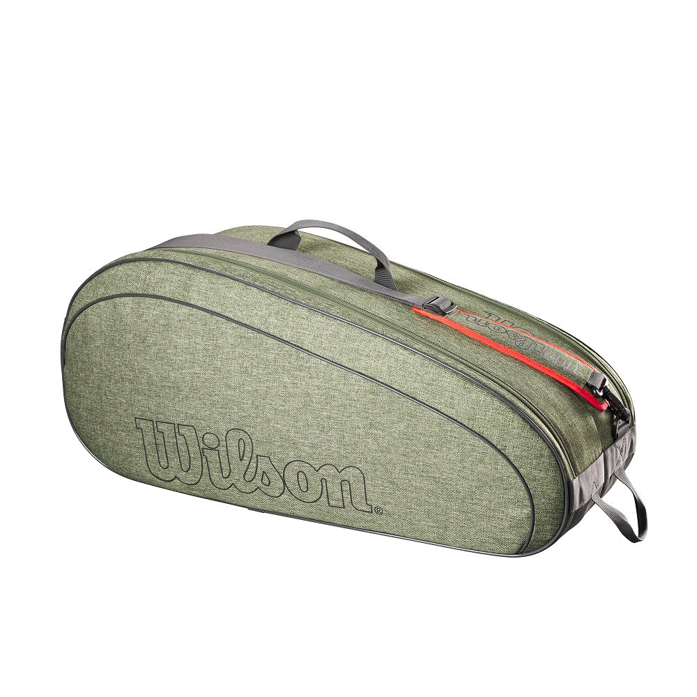 Wilson Team 6 Pack Racquet Bag (Heather Green) - RacquetGuys.ca