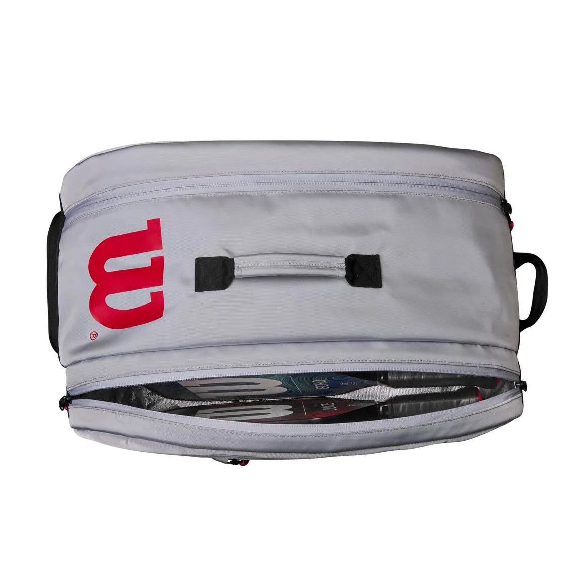Wilson Super Tour Pickleball Bag (Grey/Black/Red) - RacquetGuys.ca
