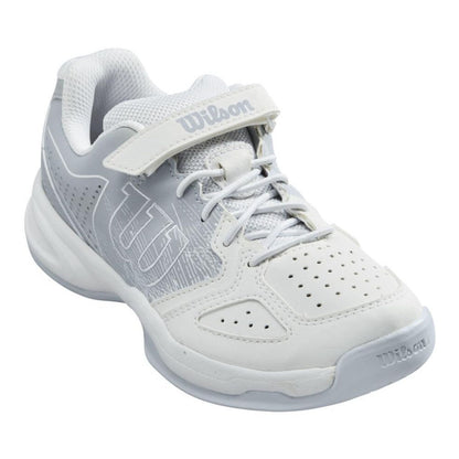 Wilson Kaos Junior Tennis Shoe (White/Pearl Blue) - RacquetGuys.ca