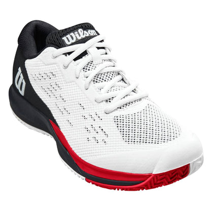 Wilson Rush Pro Ace Men's Tennis Shoe (White/Black/Poppy) - RacquetGuys.ca