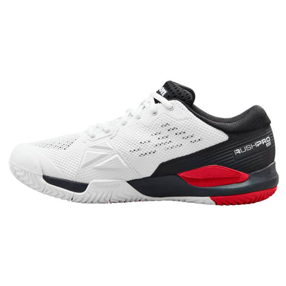 Wilson Rush Pro Ace Men's Tennis Shoe (White/Black/Poppy) - RacquetGuys.ca