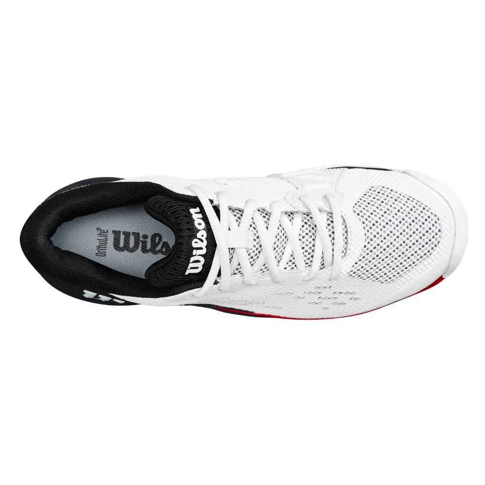 Wilson Rush Pro Ace Men's Tennis Shoe (White/Black/Poppy) - RacquetGuys.ca