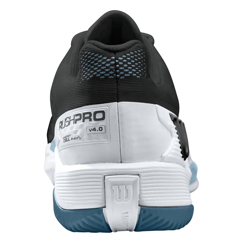 Wilson Rush Pro 4.0 Women's Tennis Shoe (Black/White) - RacquetGuys.ca