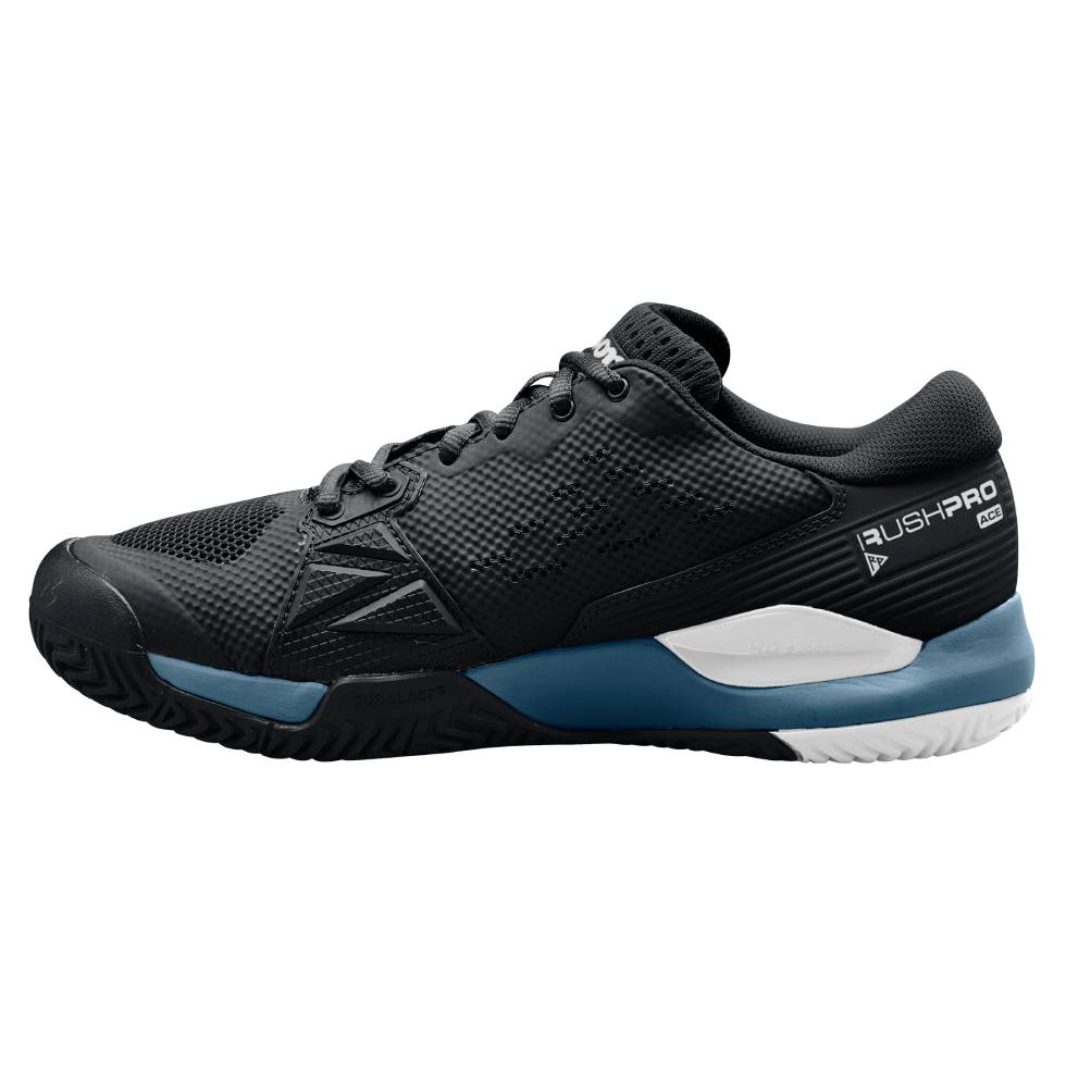 Wilson Rush Pro Ace Men's Tennis Shoe (Black/Blue) - RacquetGuys.ca