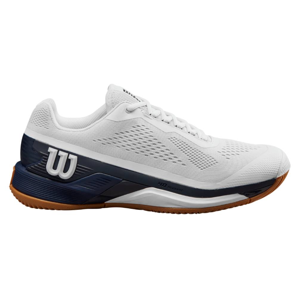 Wilson Rush Pro 4.0 Men's Tennis Shoe (White/Navy) - RacquetGuys.ca