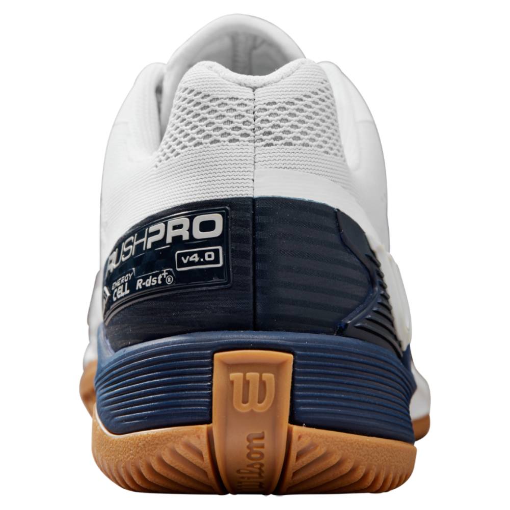 Wilson Rush Pro 4.0 Men's Tennis Shoe (White/Navy) - RacquetGuys.ca