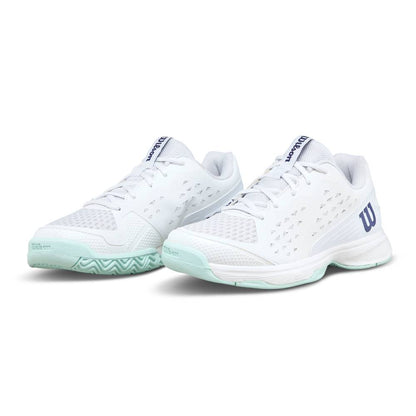 Wilson Rush Pro JR L Junior Tennis Shoe (White/Bay/Skip Blue) - RacquetGuys.ca