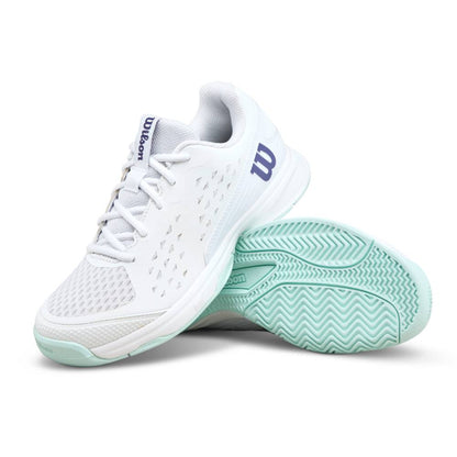 Wilson Rush Pro JR L Junior Tennis Shoe (White/Bay/Skip Blue) - RacquetGuys.ca