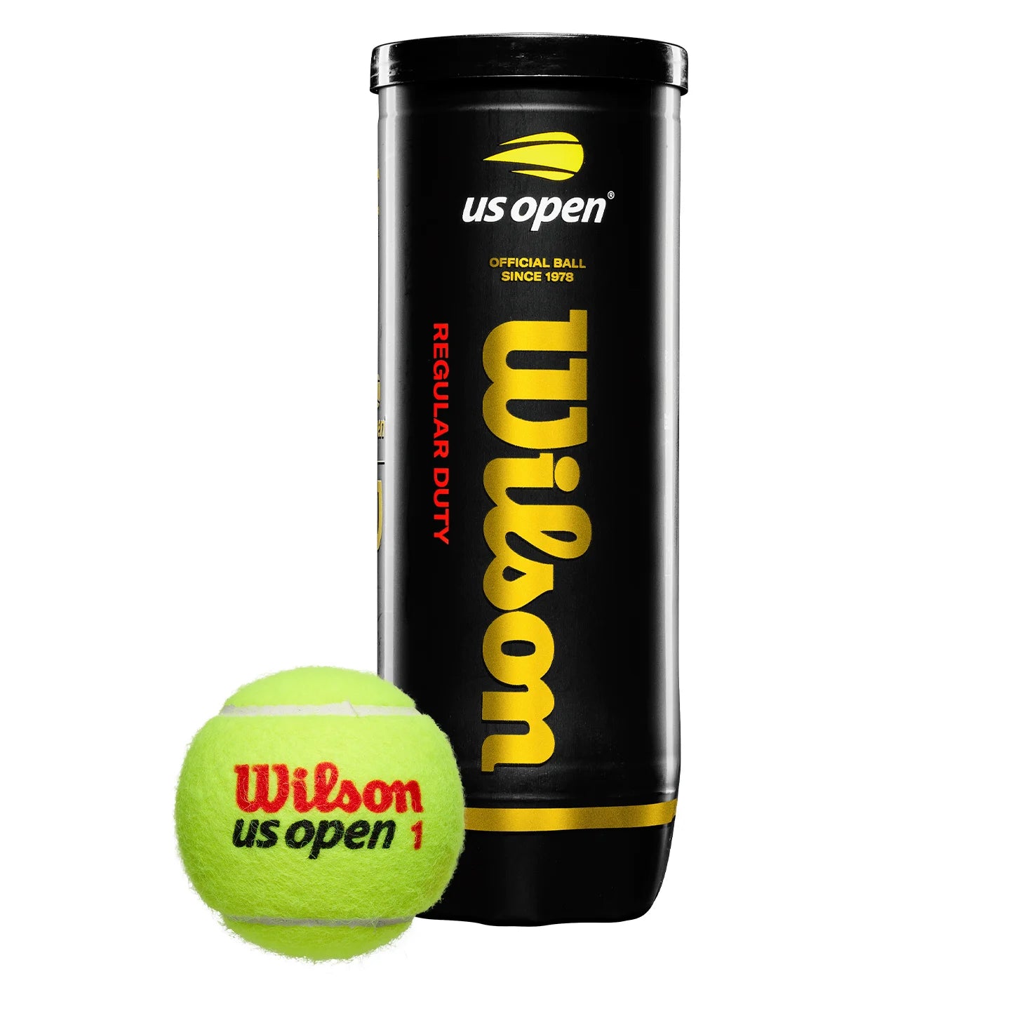 Wilson US Open Regular Duty Tennis Balls - 24 Can Case - RacquetGuys.ca