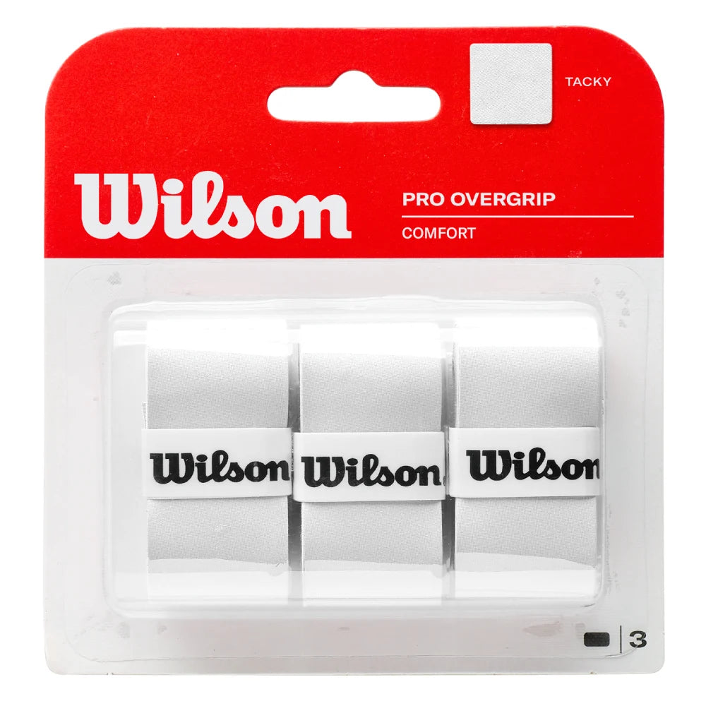 Wilson Pro Overgrip 3 Pack (White) - RacquetGuys.ca