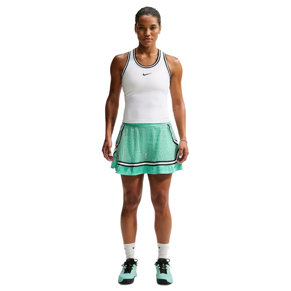 Nike Women's Dri-Fit Slam High-Waisted Skirt (Mint/Black) - RacquetGuys.ca