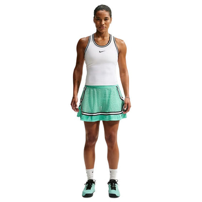 Nike Women's  Dri-FIT Slam Tank Top (White/Black) - RacquetGuys.ca