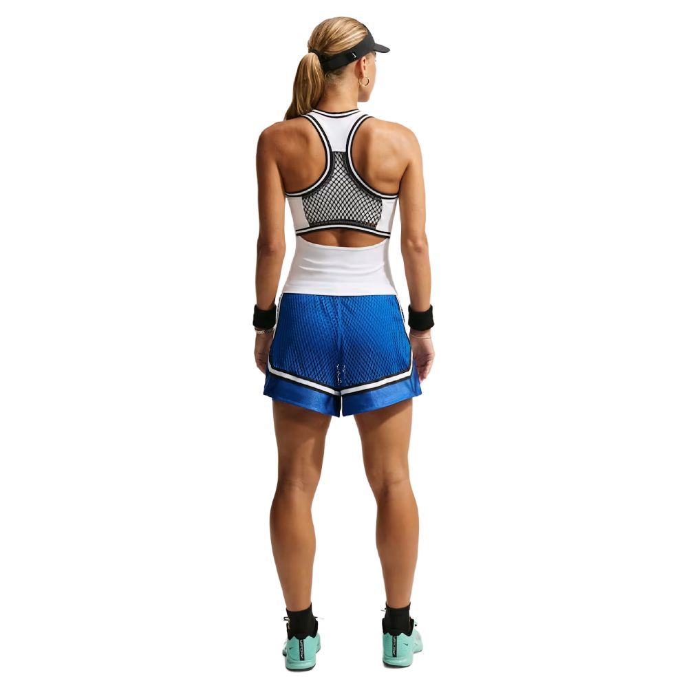 Nike Women's  Dri-FIT Slam Tank Top (White/Black) - RacquetGuys.ca
