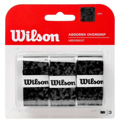 Wilson AbsorbX Overgrip (Black) - RacquetGuys.ca