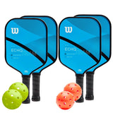 Wilson Echo Team 4 Paddle Pickleball Bundle