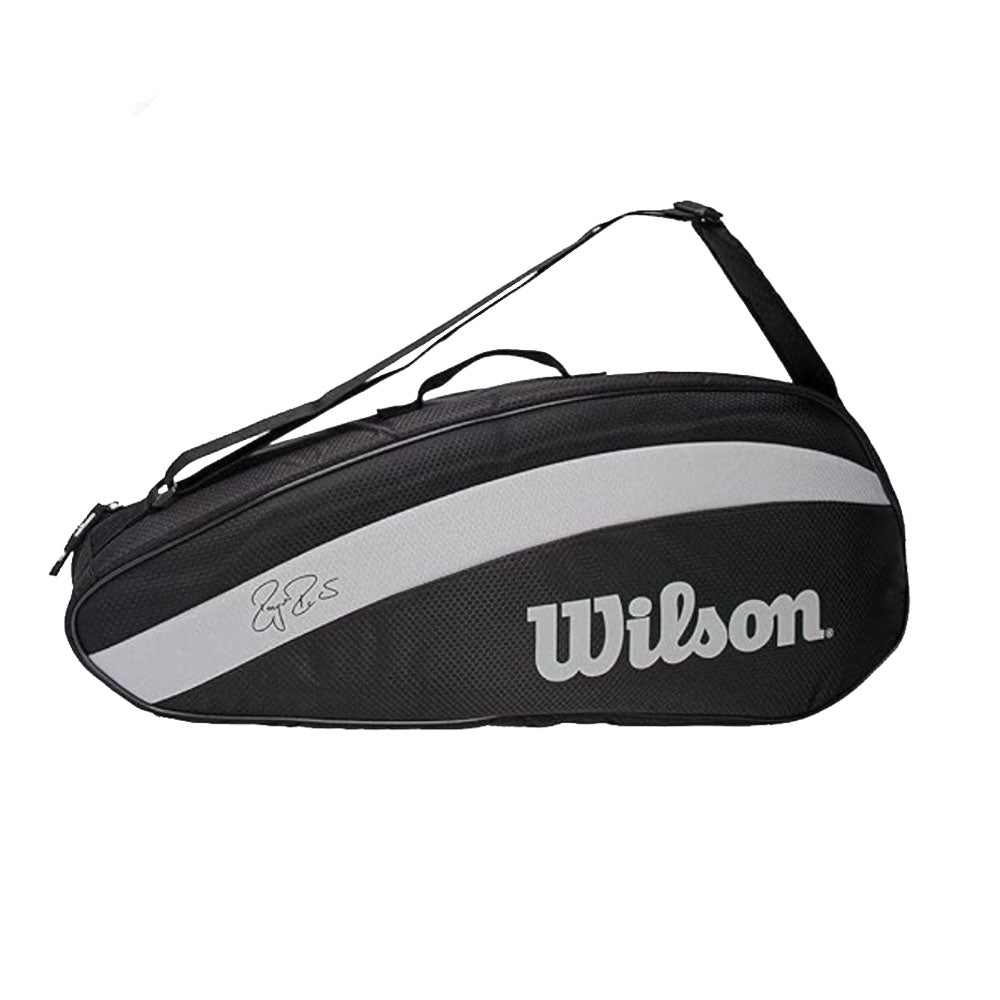 Wilson RF Team 3 Pack Racquet Bag (Black/White) - RacquetGuys.ca