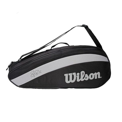 Wilson RF Team 3 Pack Racquet Bag (Black/White) - RacquetGuys.ca