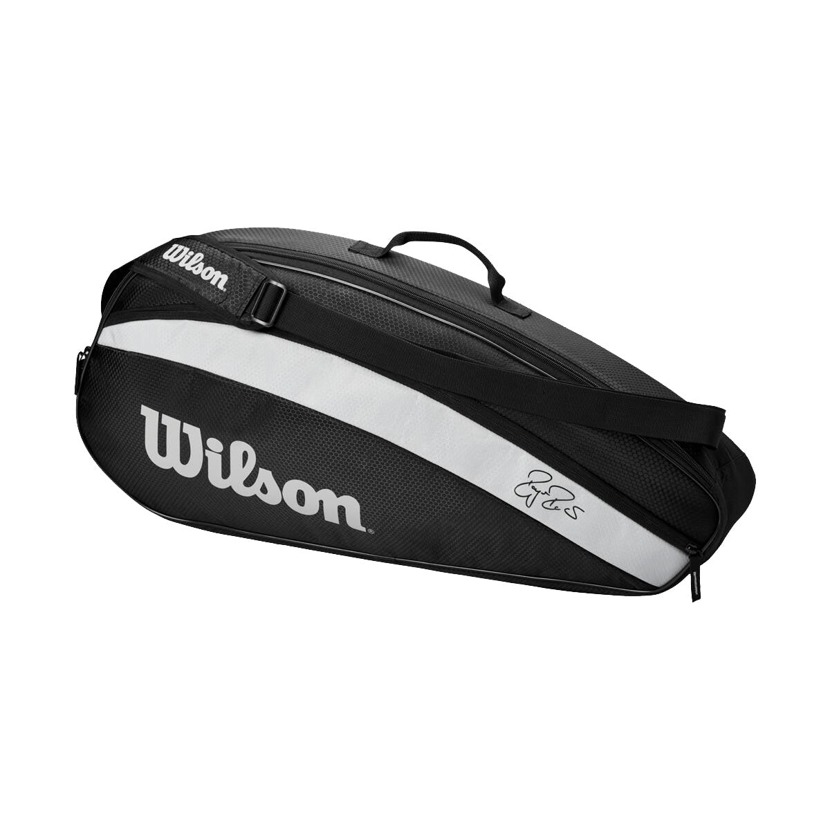 Wilson RF Team 3 Pack Racquet Bag (Black/White) - RacquetGuys.ca