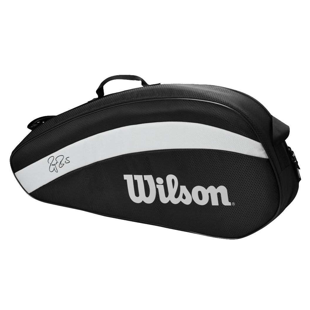 Wilson RF Team 3 Pack Racquet Bag (Black/White) - RacquetGuys.ca