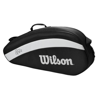 Wilson RF Team 3 Pack Racquet Bag (Black/White) - RacquetGuys.ca